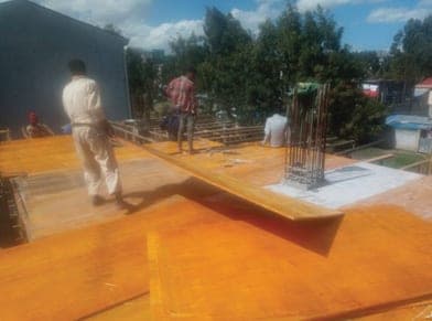 Slab formwork and reinforcement